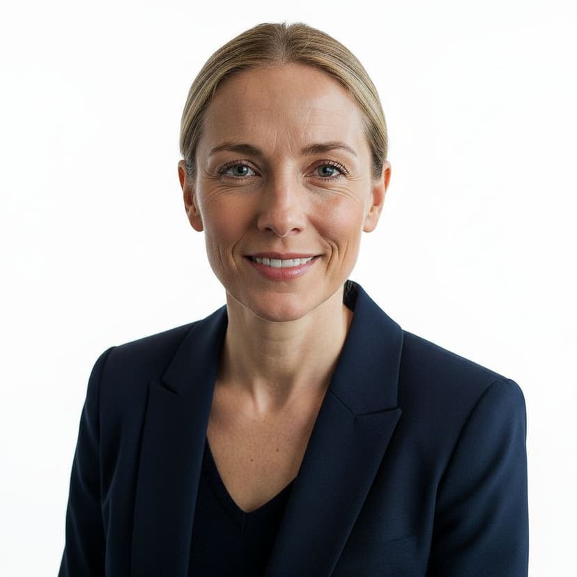 Professional financial planner headshot of a woman in a blazer