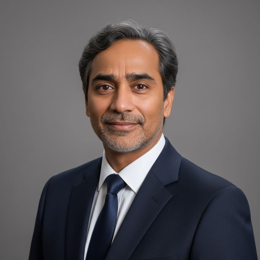 Professional HR headshot of a man in a business suit