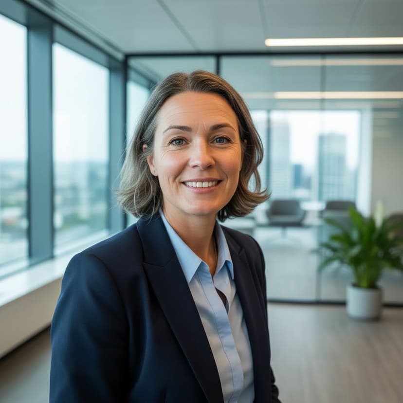 Professional HR headshot of a woman in a blazer