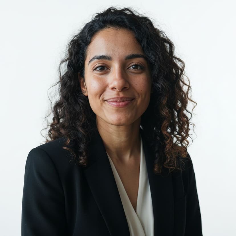 Professional LinkedIn profile picture of a woman in a blazer