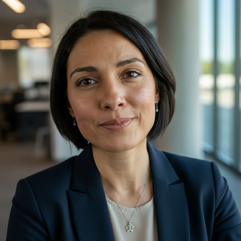 Professional sales headshot of a woman in a blazer