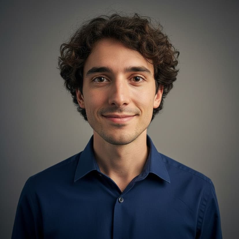 Professional startup founder headshot of a man in a casual shirt