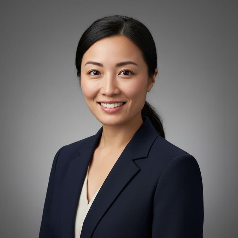 Professional veterinarian headshot of a woman in a blazer