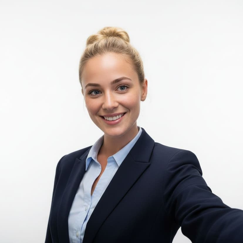 Professional dentist headshot of a woman in a blazer