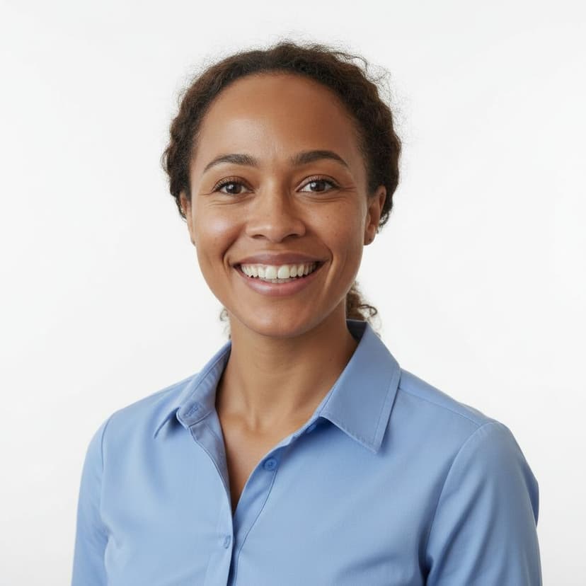 Professional physical therapist headshot of a woman in a smart shirt