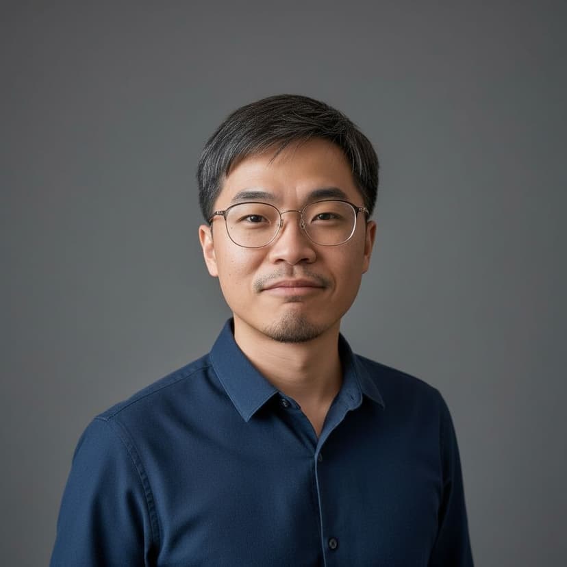 Professional product manager headshot of a man in a smart shirt